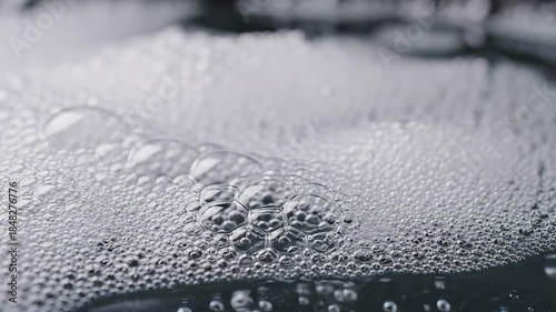 Wallpaper Mural CloseUp of Bubbles Forming on a Liquid Surface A Captivating Display of Surface Tension and Fluid Dynamics Perfect for Science Chemistry and Abstract Visuals. Torontodigital.ca