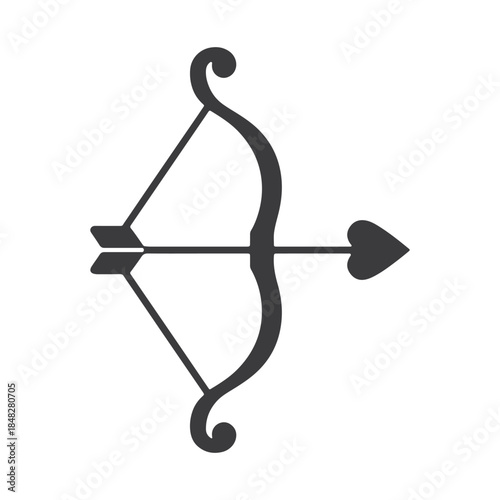 valentines day cupid bow and arrow icon