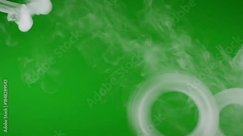 Smoke Rings Float with smoke rings floating and expanding effect ad_ready green screen fog and smoke layers style featuring smoke,