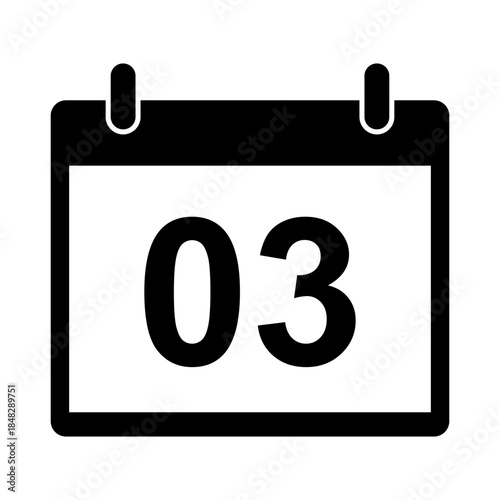 Calendar displaying the third day