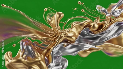 Ripples on calm lake surface at sunset with slow motion liquid simulation flowing across effect chroma liquid simulations style