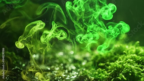 Misty sunrise light leaks on water surface with organic light leaks bleeding into effect green screen light leaks & flares style