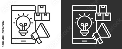 Campaign Icon Set Vector Collection Isolated In Black And White