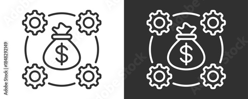 Cost Icon Set Vector Collection Isolated In Black And White