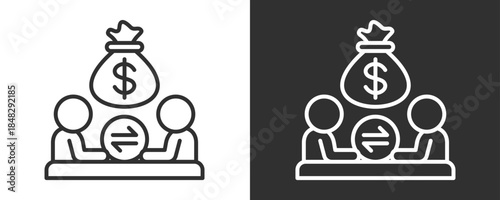 Negotiation Icon Set Vector Collection Isolated In Black And White