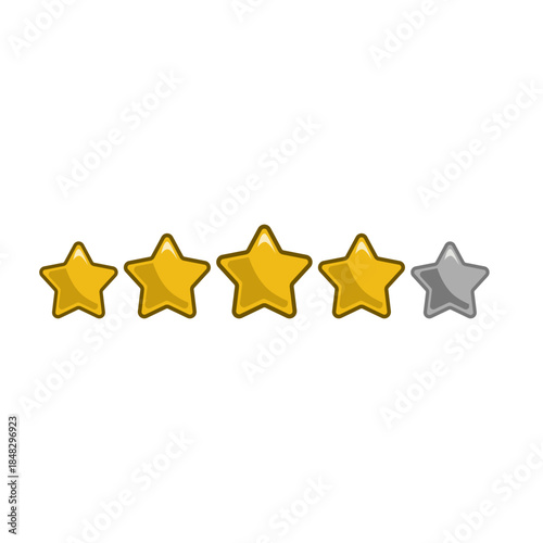 3D Star Rating Icon
