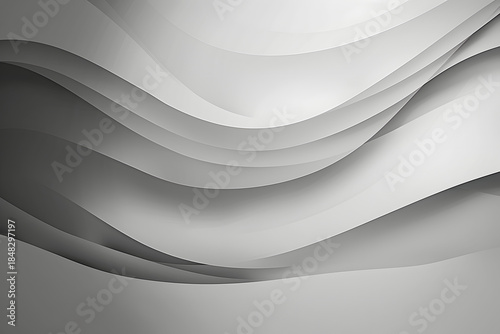 Abstract Waves: A captivating arrangement of layered, flowing waves in varying shades of gray, creating a sense of dynamic movement and visual intrigue.