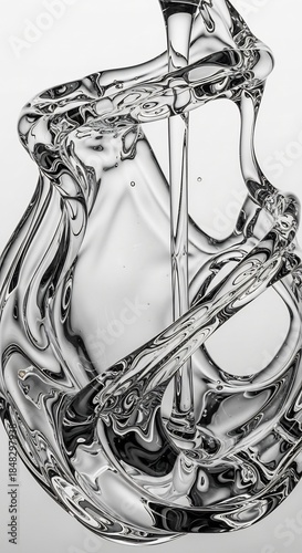 Liquid Metal Abstract Sculpture