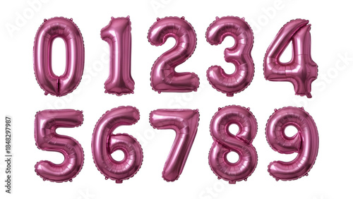 Stunning rose gold foil number balloons zero through nine perfect for elegant birthday celebrations