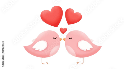 A Pair of Birds Symbolizing True Love 