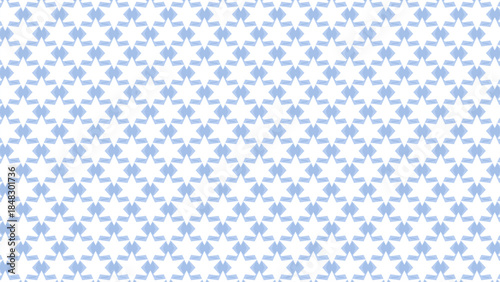 Minimalist Blue Six-Pointed Star Geometric Pattern: A Seamless Vector Background with Repeating Symmetrical Hexagram Shapes for Modern Branding, Textile Prints, and Clean Web Design