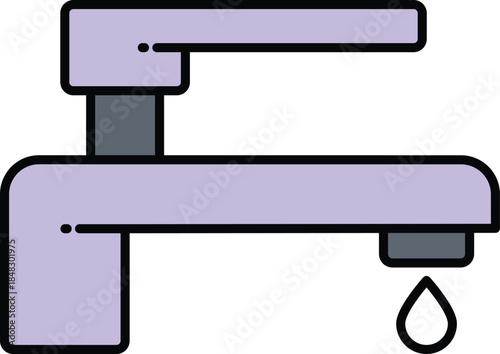 Modern Flat Design Icon of a Respirator Mask, Providing Essential Health and Safety Protection Against Airborne Contaminants and Pollutants