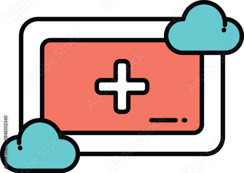 Modern Flat Design Icon of a Respirator Mask, Providing Essential Health and Safety Protection Against Airborne Contaminants and Pollutants