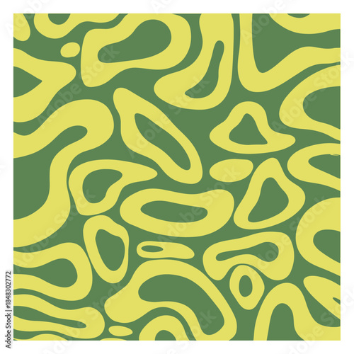 Retro 70s Abstract Groovy Seamless Pattern