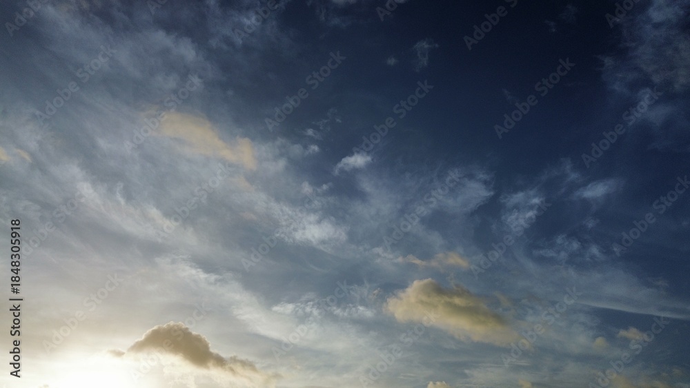 Naklejka premium blue sky background with clouds