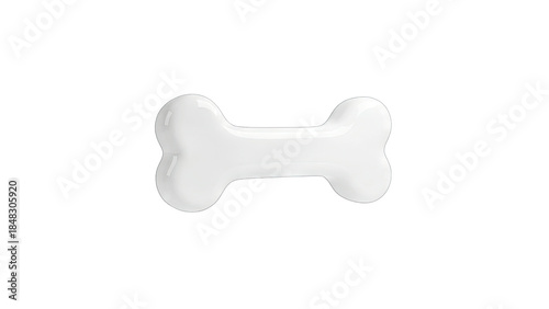 White Dog Bone Isolated on White Background