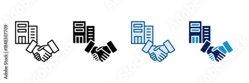 Office Contract Icon Set Multiple Style Collection