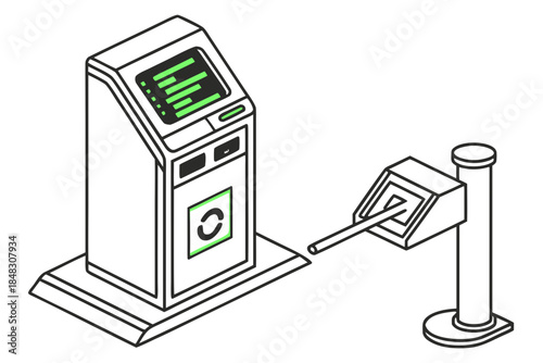 Automated Access Control System with Ticket Dispenser and Entry Barrier	Access control