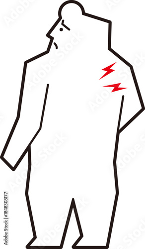 背中が痛い男性ビジネスマン