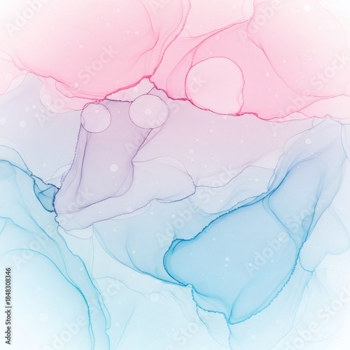 Pastel Pink and Blue Alcohol Ink Art 10