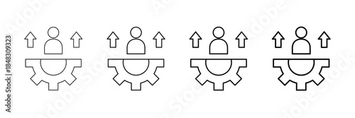 Practice Icons Vector Set In Different Stroke Line Style
