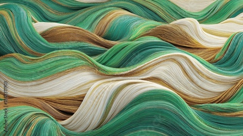 Abstract Flowing Lines of Color