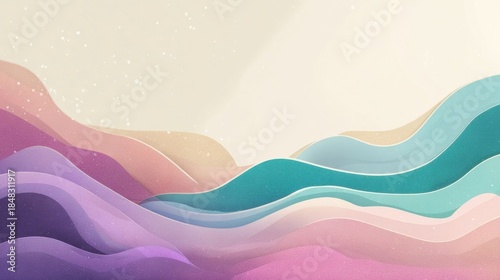 Abstract Landscape with Wavy Layers