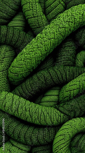 Abstract Green Pixelated Pattern