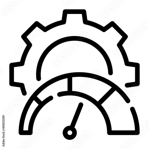 gear line icon