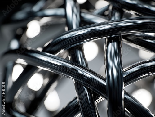 Intertwined shiny metallic ...