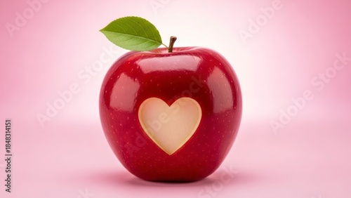apple with heart shape
