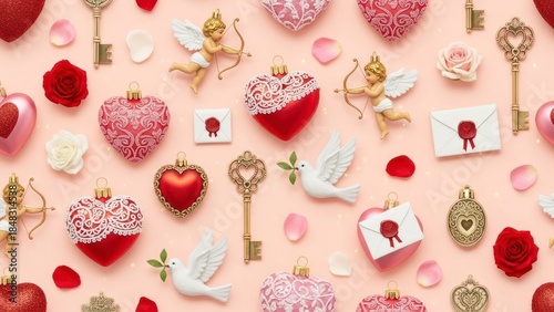 Valentines day composition 