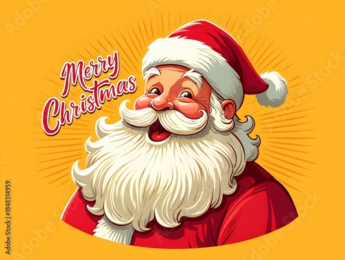 Santa claus wishing merry christmas