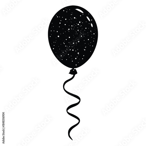 A single, glittery gold balloon drifting serenely against a plain background, embodying simple elegance and celebration.