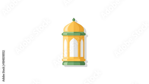 The empty antique gold lantern lights glow like antique lanterns under the light of the ancient architecture of the Church of St. Nicholas and the Church of the Holy Spirit and the mosque.