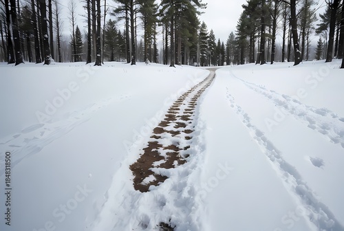 winter road in the mountains