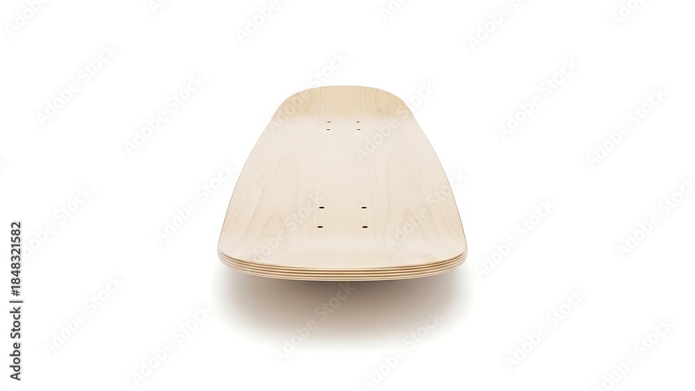 Fototapeta premium Blank Skateboard Deck Isolated on White Background Studio Shot.