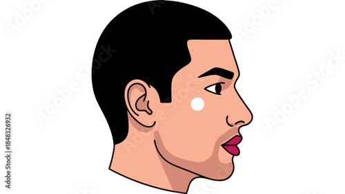 Stylized Profile Illustration of a Person's Face