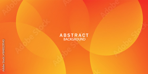 Minimal geometric background. Orange elements with fluid gradient. Dynamic shapes composition. Eps10 vector