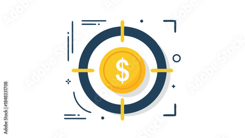 Targeted Money: Financial Goal Achievement Icon