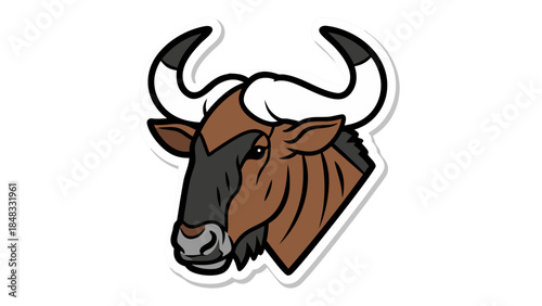 Stylized Wildebeest Head Icon