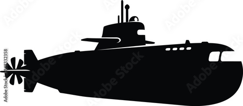Silhouette of a submarine