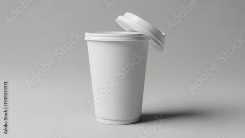 A simple blank takeaway cup perfect for showcasing a new beverage logo