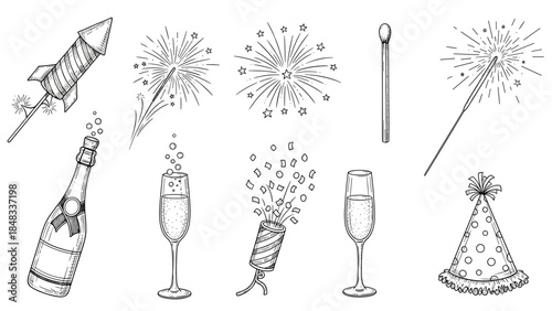 Party celebration elements set