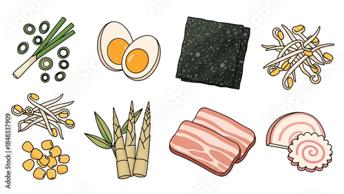 Assorted food ingredients