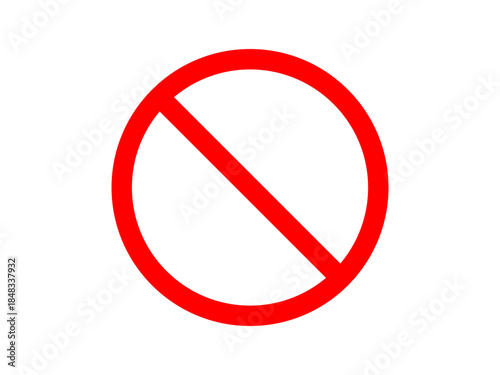 Prohibited Sign on transparent background