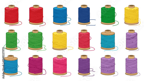 Colorful spools of thread