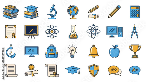 Collection of education icons