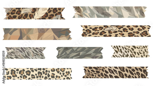 Collection of animal print fabric swatches