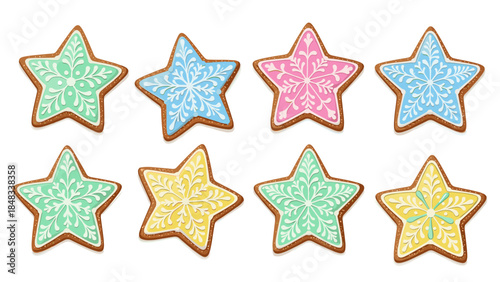 Colorful star shaped cookies